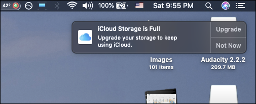 denerwujące iCloud Storage to pełne powiadomienie