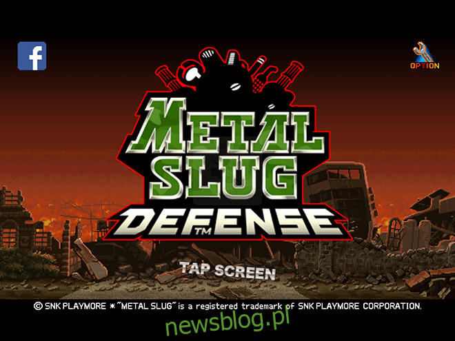 Metal Slug Defense - ekran otwierający