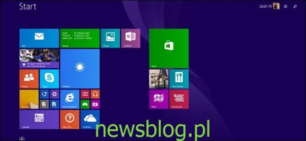 Ekran startowy systemu Windows 8