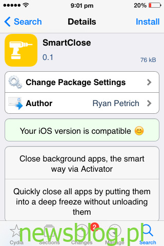 SmartClose blokuje aplikacje działające w tle w iOS, aby poprawić żywotność baterii