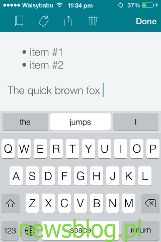 Uwaga SwiftKey dla iOS 1