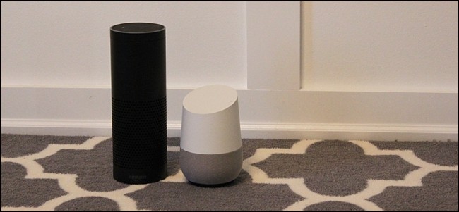 Amazon Echo i Google Home obok siebie