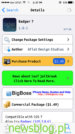 Wyświetlaj powiadomienia iOS 7 i zarządzaj nimi bezpośrednio przy ikonach aplikacji z Badger 7