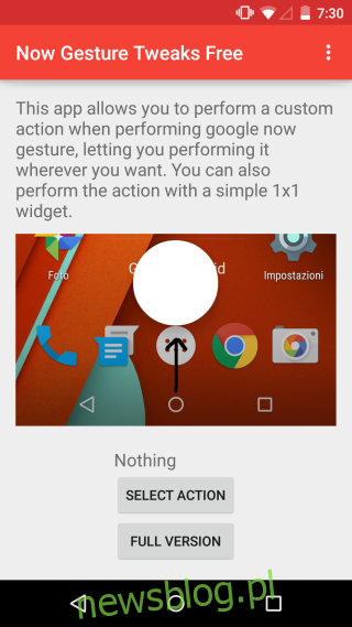 Zmodyfikuj gest Google Now, aby uruchamiać aplikacje lub wykonywać inne czynności