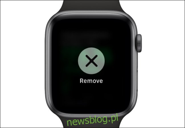 Apple Watch Usuń zapasy