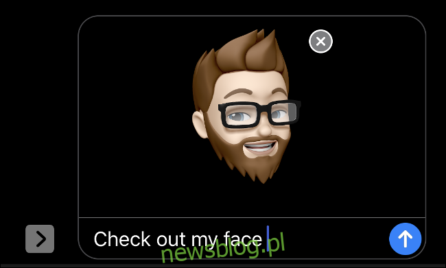 Używanie Memoji z Face ID w iMessage
