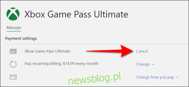 Anuluj Xbox Game Pass na PC