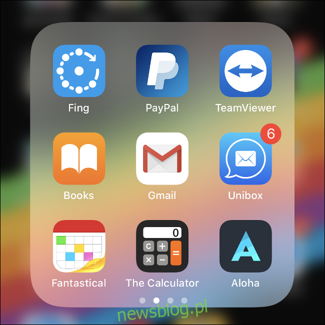 Folder aplikacji na iOS.