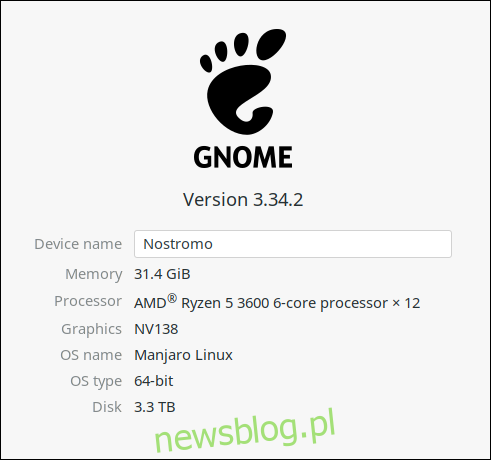 Ustawienia GNOME 
