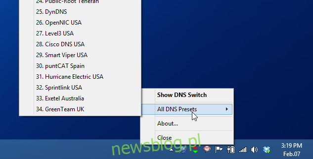 Przełącznik DNS ChrisPC
