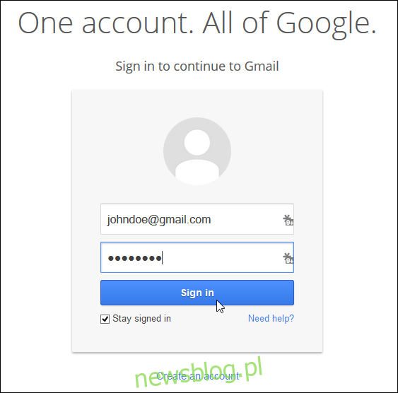 Zrezygnuj z nowego e-maila Gmaila za pośrednictwem Google Option_Step1