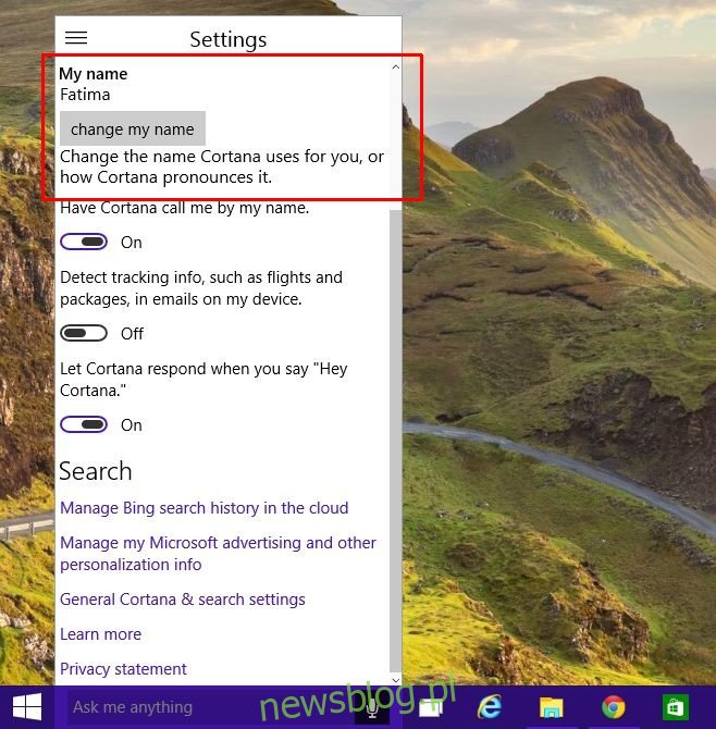 Jak nauczyć Cortanę swojego imienia w systemie Windows 10