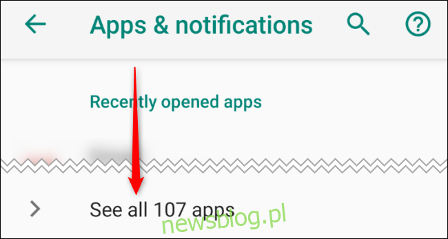 Android Zobacz wszystkie aplikacje