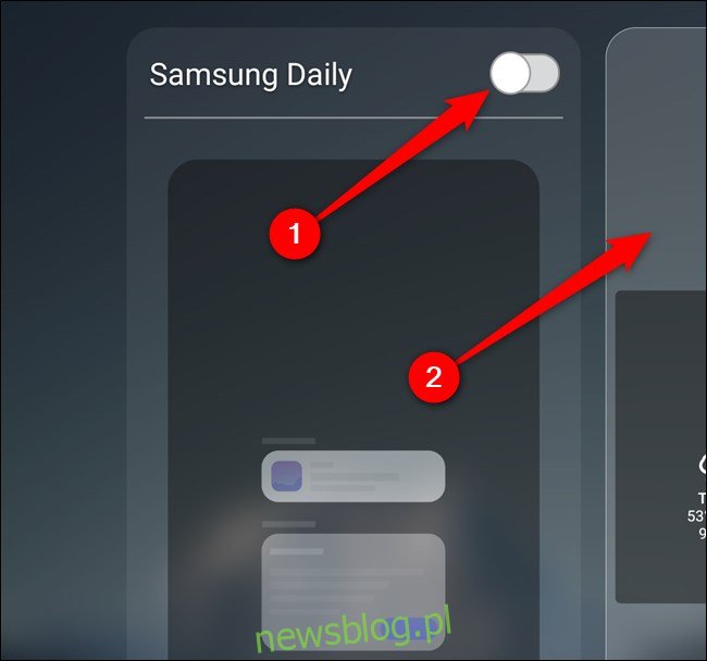 Samsung Galaxy S20 wyłącza Samsung Daily, a następnie wybierz ekran główny