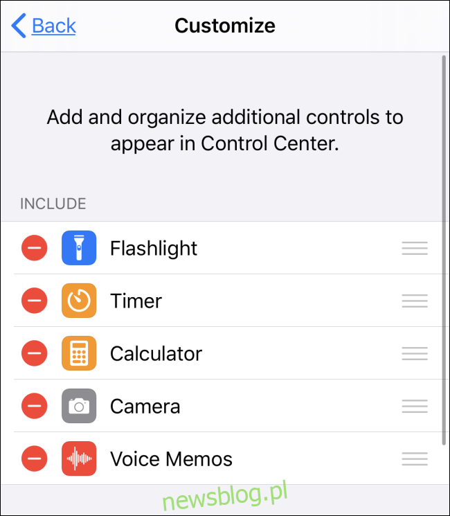 Notatki głosowe są dodawane do Centrum sterowania w iOS