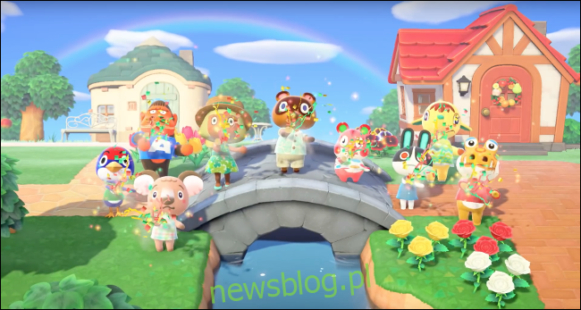 scena na moście w grze Animal Crossing: New Horizons