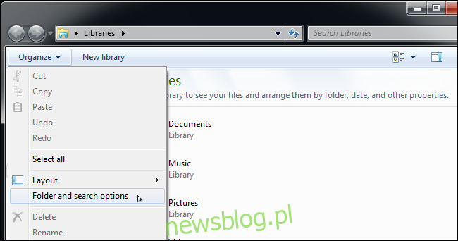 Otwieranie folderu i opcje wyszukiwania w systemie Windows 10