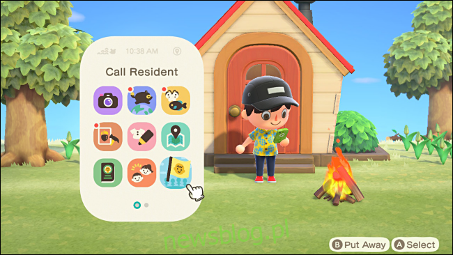 Wybierz Call Resident in Animal Crossing: New Horizons