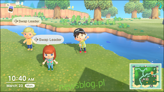 Zmiana przywódców w trybie Party Play w Animal Crossing: New Horizons