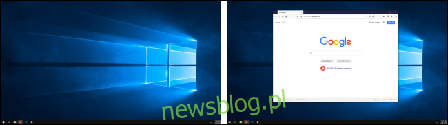 Okno przenoszone między ekranami w systemie Windows 10