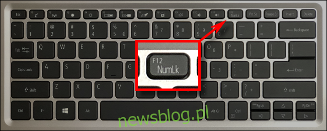 Przykładowy klawisz numlock do laptopa