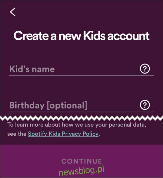 Spotify Kid Name
