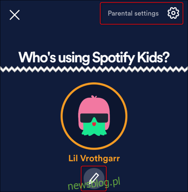 Ustawienia rodzicielskie Spotify Kids