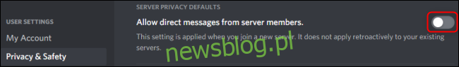Discord Server Privacy Defaults