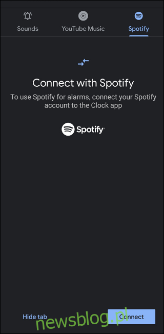 Spotify Connect to Clock App