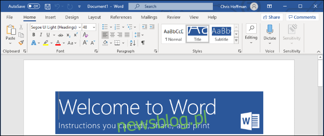 Microsoft Word w systemie Windows 10