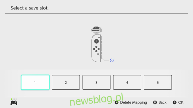Wybierz miejsce na mapowanie niestandardowych przycisków na Nintendo Switch