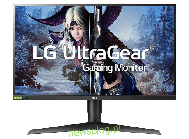 27-calowy monitor do gier LG UltraGear IPS z opóźnieniem 1 ms. 