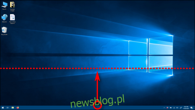 Zmiana wysokości paska zadań w systemie Windows 10