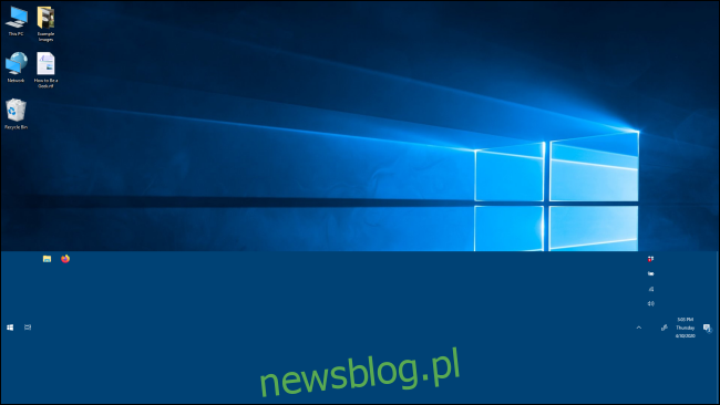 Wyższy pasek zadań w systemie Windows 10