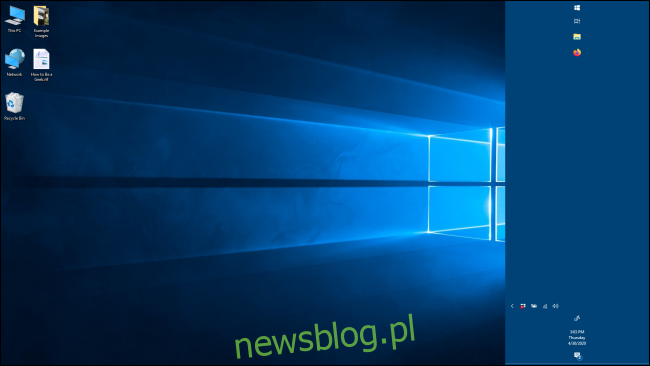 Szerszy pasek zadań w systemie Windows 10