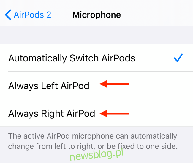 Przełącz się na używanie jednego AirPod