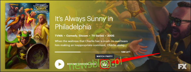 Przycisk Hulu Watch Party