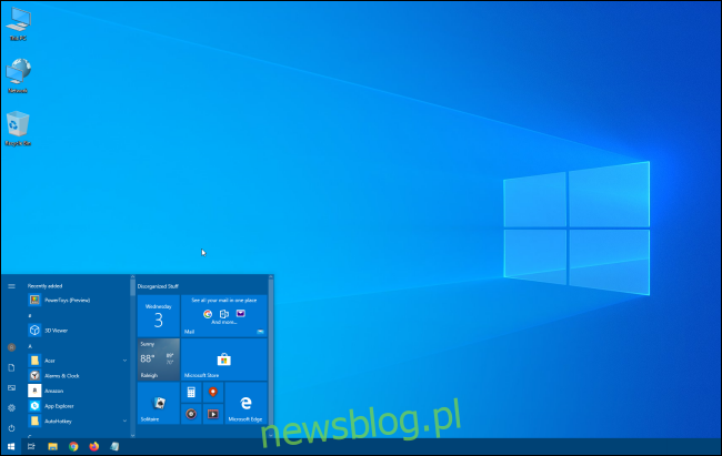 Malutkie menu Start systemu Windows 10