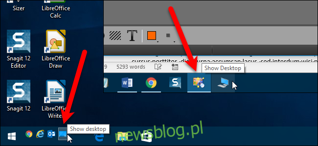 Dodanie ikony Pokaż pulpit do systemu Windows 10