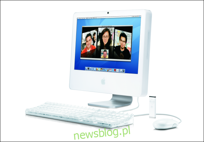 Apple iMac z początku 2006 roku z procesorem Intel.