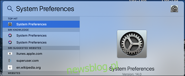 Preferencje systemowe MacBooka