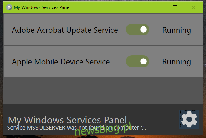 Mój panel usług Windows