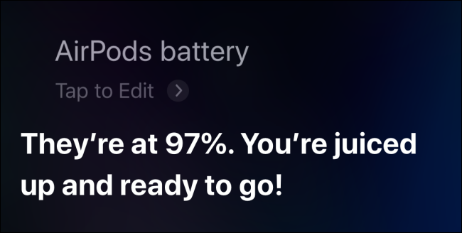 Używanie Siri do sprawdzania baterii AirPods w iPhonie