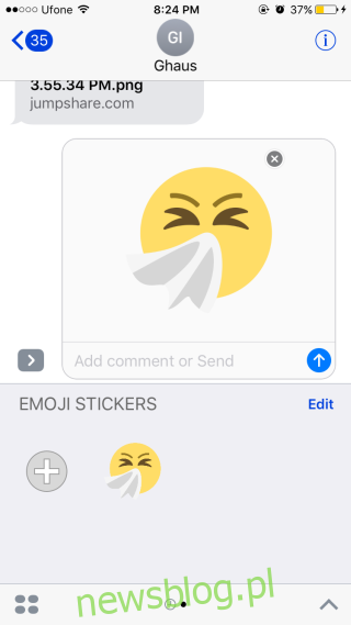 wysyłanie emoji