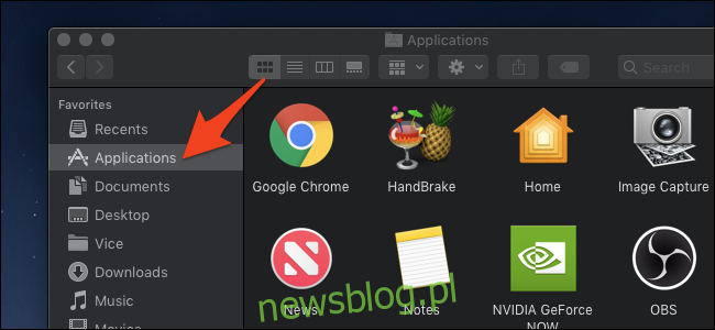 Folder aplikacji macOS
