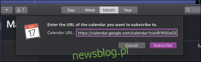 macOS Calendar ics url