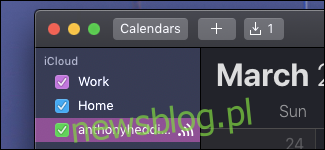 Kalendarz online macOS Calendar