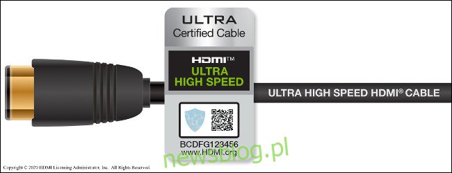 Kabel zgodny z HDMI 2.1 z 