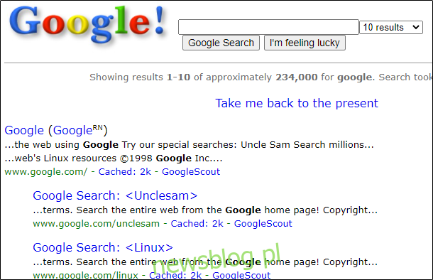 Google w 1998 roku.