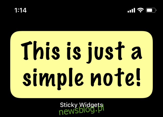 Zaktualizowano notatkę Sticky Widget